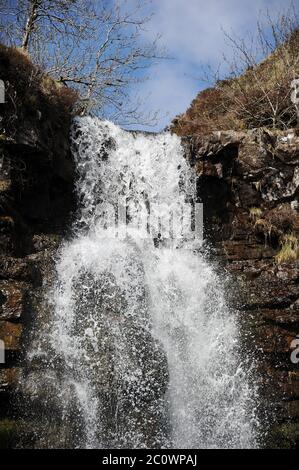 Seconda cascata maggiore su Nant y Llyn. Foto Stock