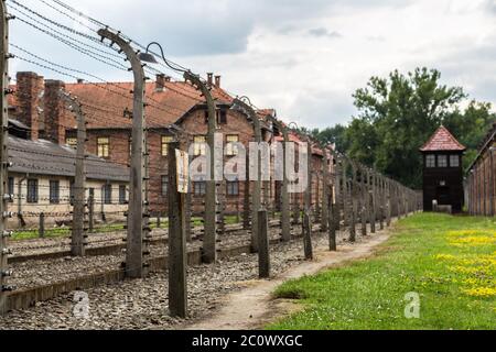 Campo di concentramento di Auschwitz Foto Stock