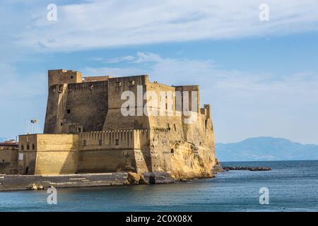 Castel dell'Ovo a Napoli, Italia Foto Stock