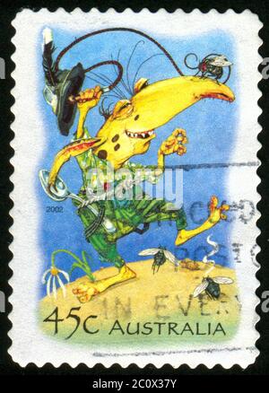 AUSTRALIA - CIRCA 2002: Francobollo stampato dall'Australia, mostra Goblin, circa 2002 Foto Stock