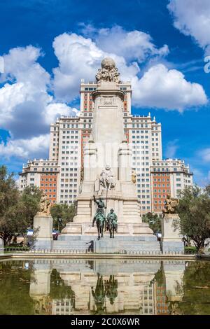 Don Chisciotte e Sancho Panza a Madrid Foto Stock