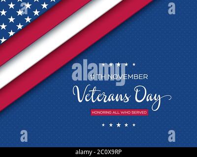 Biglietto d'auguri per il Veterans Day. Illustrazione Vettoriale