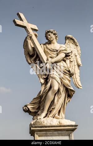 Statua dell'angelo a Roma Foto Stock