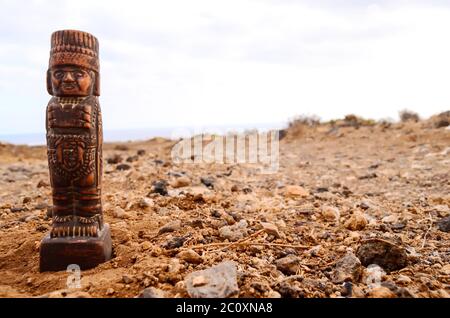 Gli antichi Maya statua Foto Stock