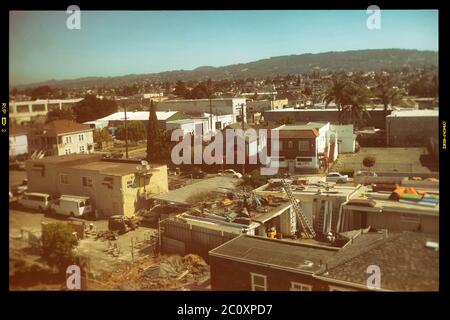 Vista del quartiere del ghetto a Oakland, Califonia Foto Stock