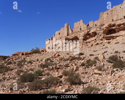 Rovine del ksar a Meski a Marokko Foto Stock