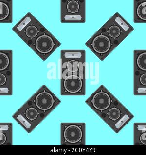 attrezzatura musicale vettoriale motivo senza giunture Foto Stock