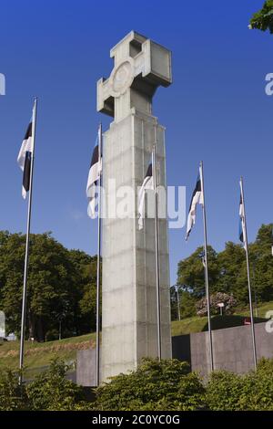 «monumento alla libertà» in Piazza della libertà, è dedicato alla guerra emancipante del 1918-1920, Tallinn, Estonia Foto Stock