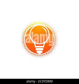 Logo della lampadina per il business creativo, l'organizzazione o il sito web.EPS 10 Illustrazione Vettoriale