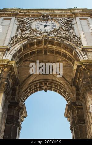 La Rua Augusta Arch, Lisbona, Portogallo Foto Stock