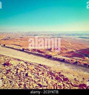 Strada nel deserto Foto Stock