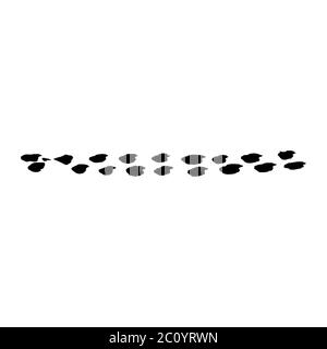 Le tracce degli animali tratto di pennello Vector grunge Textured Foto Stock