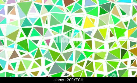 Abstract verde erba fresca gradiente colorati lowploly di tanti triangoli sfondo per utilizzare nel design. Foto Stock