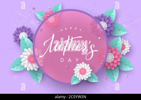 Happy Mothers giorno tipografia design. Illustrazione Vettoriale