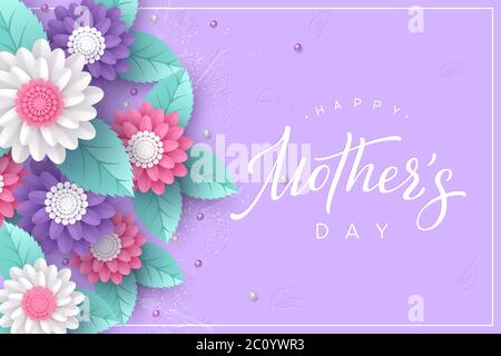Happy Mothers giorno tipografia design. Illustrazione Vettoriale