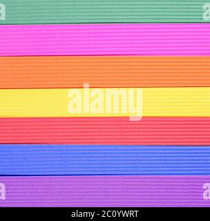 Set di un primo piano di carta crespata a colori Foto Stock