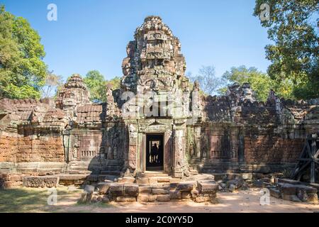 Tempio di TA Som ad Angkor Wat, Siem Reap, Cambogia. Foto Stock
