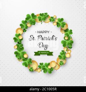 San Patrick giorno saluto vacanza design. Illustrazione Vettoriale