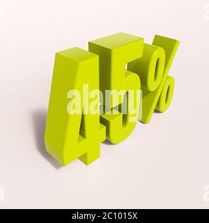 Segno percentuale, 45% Foto Stock