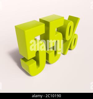 Segno percentuale, 55% Foto Stock