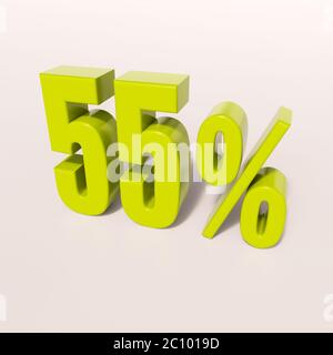 Segno percentuale, 55% Foto Stock