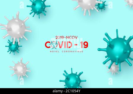 Coronavirus, virus pericoloso Covid-19. Illustrazione Vettoriale