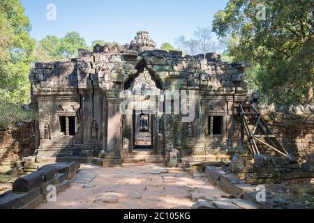 Tempio di TA Som ad Angkor Wat, Siem Reap, Cambogia. Foto Stock
