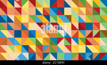 Abstract raibow colorato lowploly vettore di tanti triangoli sfondo per utilizzare nel design Foto Stock