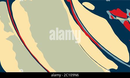 Striping sfondo ondulata in colore blu. illustrazione Foto Stock