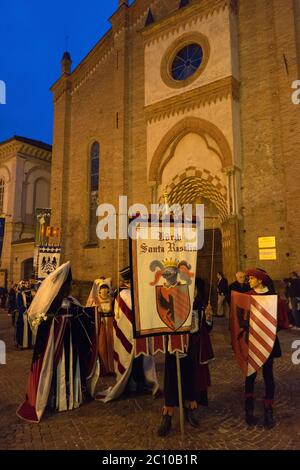 Costume Street Parade di Zurigo di notte Foto Stock