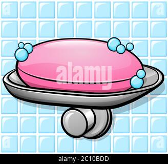 Illustrazione vettoriale del disegno di sapone isolato Illustrazione Vettoriale