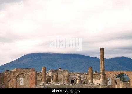 Rovine e resti della città di Pompei Italia Foto Stock