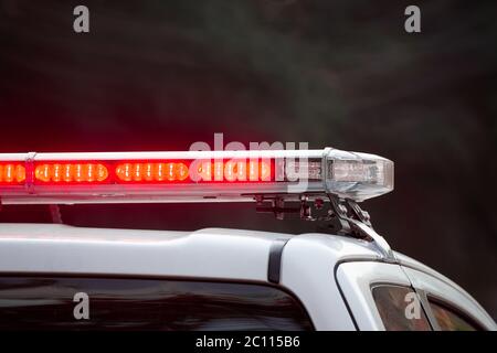 sirene lampeggianti della polizia auto Foto Stock