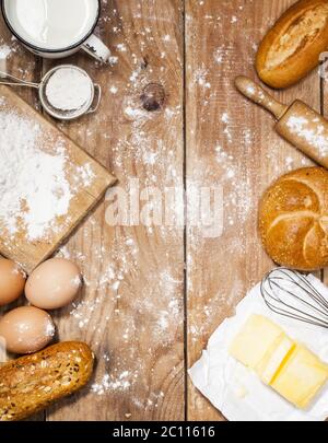 Ingredienti per prodotti da forno Foto Stock