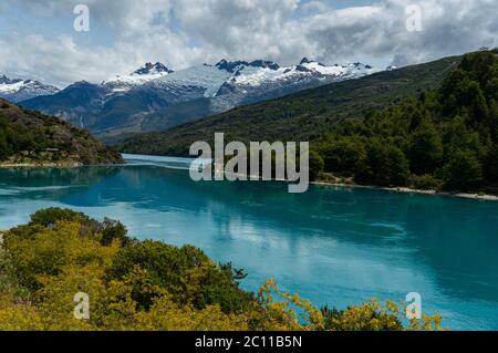 Lago glaciale in Patagonia Foto Stock