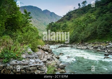 Bhote khosi river Foto Stock