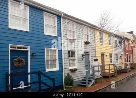 Casa lungo Pinkney Street a Annapolis, Maryland Foto Stock