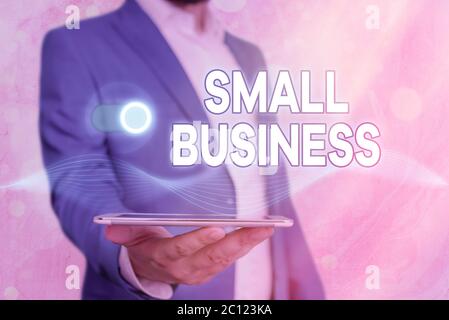 Scrittura a mano di testo Small Business. Foto concettuale un'azienda di proprietà individuale conosciuta per le sue dimensioni limitate Foto Stock