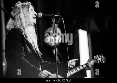 Aarhus, Danimarca. 21 giugno 2019. Il cantante, cantautore e poeta americano Patti Smith esegue un concerto dal vivo al Musikhuset di Aarhus. (Foto di merito: Gonzales Photo - Morten Kjaear). Foto Stock