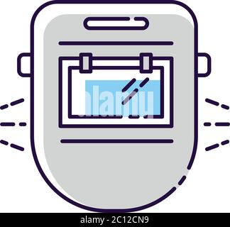 Icona colore RGB maschera saldatrice Illustrazione Vettoriale