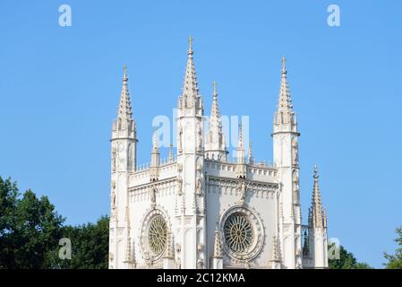 Cappella gotica a Peterhof. Foto Stock