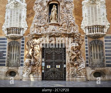 Ingresso al Museo Nazionale della Ceramica, Valencia, Spagna. Foto Stock