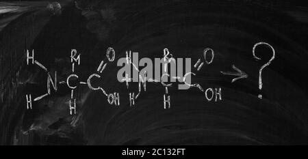 Amminoacido formule scritte sulla lavagna Foto Stock