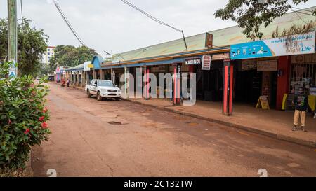 Main Street, Jinja, Uganda, Africa Foto Stock