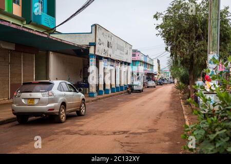 Main Street, Jinja, Uganda, Africa Foto Stock