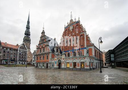 Casa delle Teste Nere (Riga, Lettonia capitale) Foto Stock