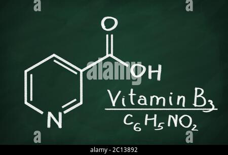 Modello strutturale della vitamina B3 (Niacina) Foto Stock