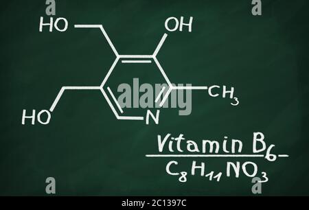 Modello strutturale della vitamina B6 Foto Stock