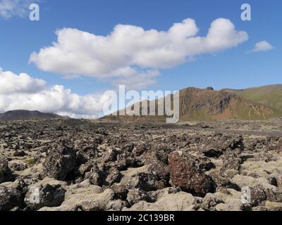 Campo di lava Berserkjahraun sulla penisola di Snæfellsnes in Islanda Foto Stock