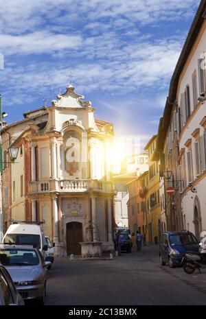 chiesa Casa del Cavallo nel centro storico di Siena, Toscana, Italia Foto Stock